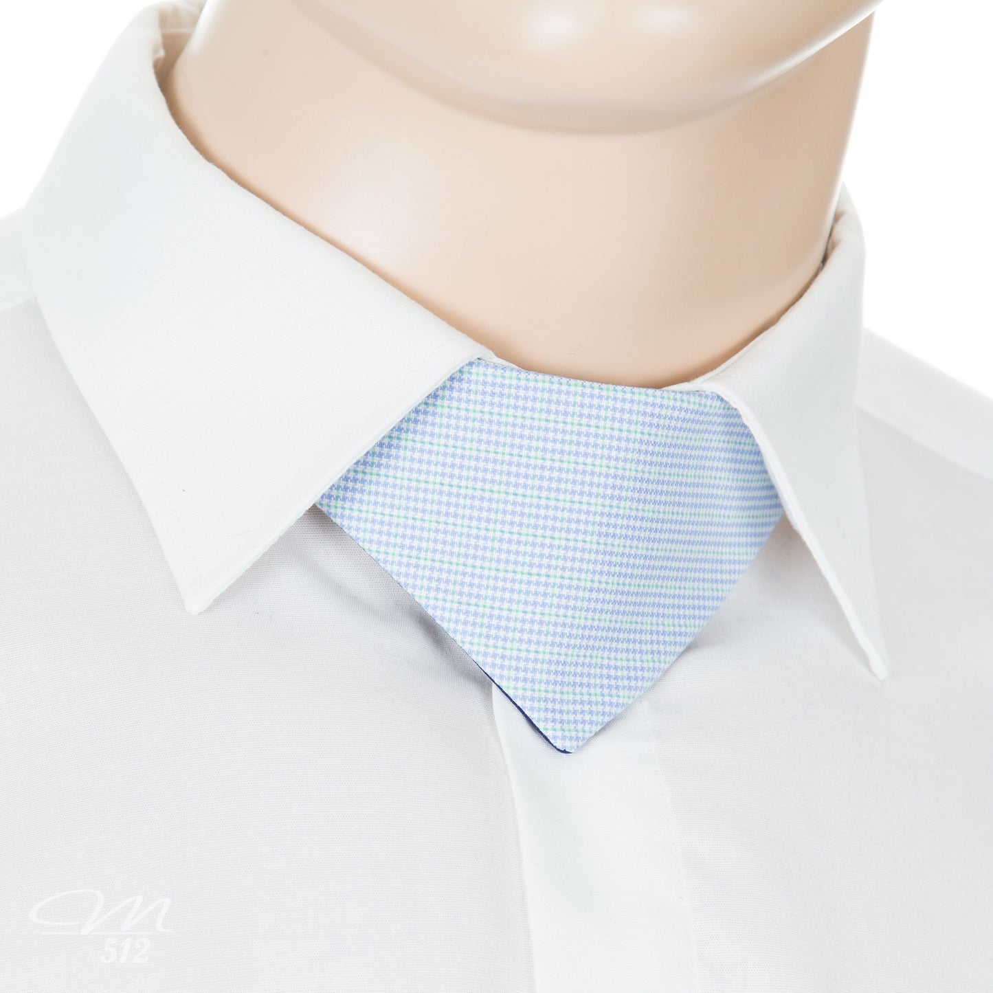 No-Tie Karo Blau