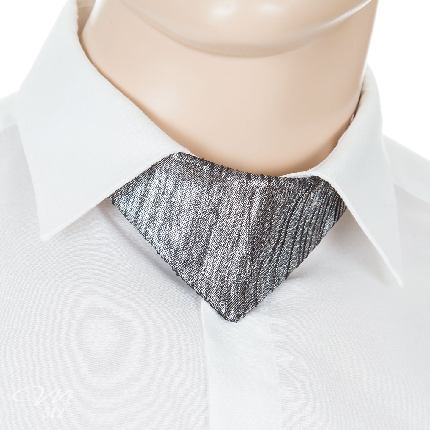 No-Tie Silber Struktur Duo