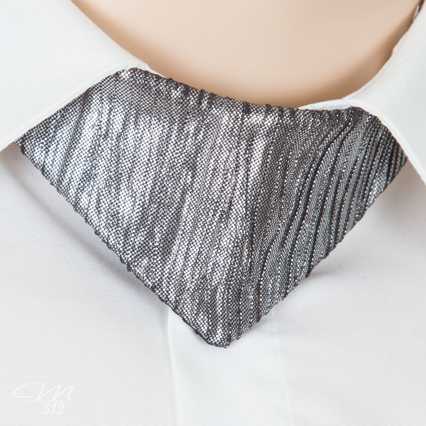 No-Tie Silber Struktur Duo
