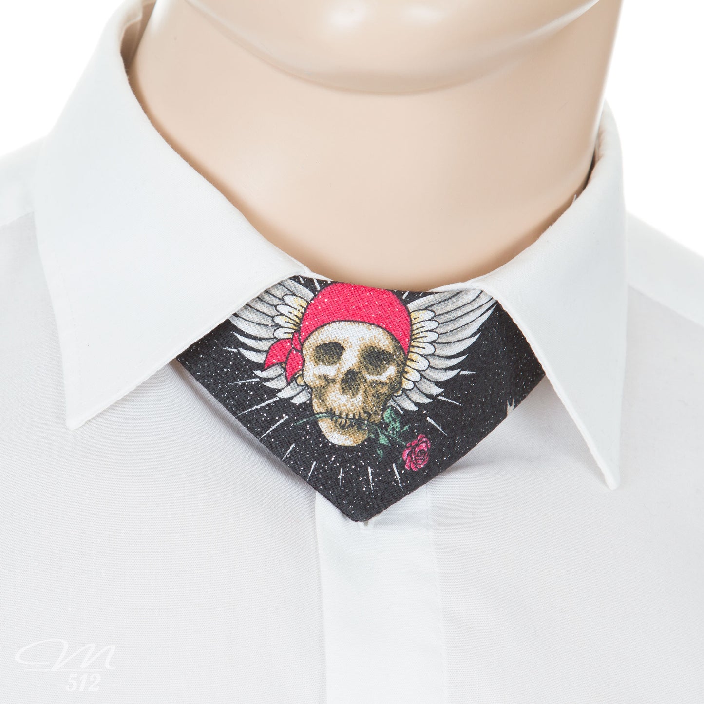 No-Tie Skull Rose