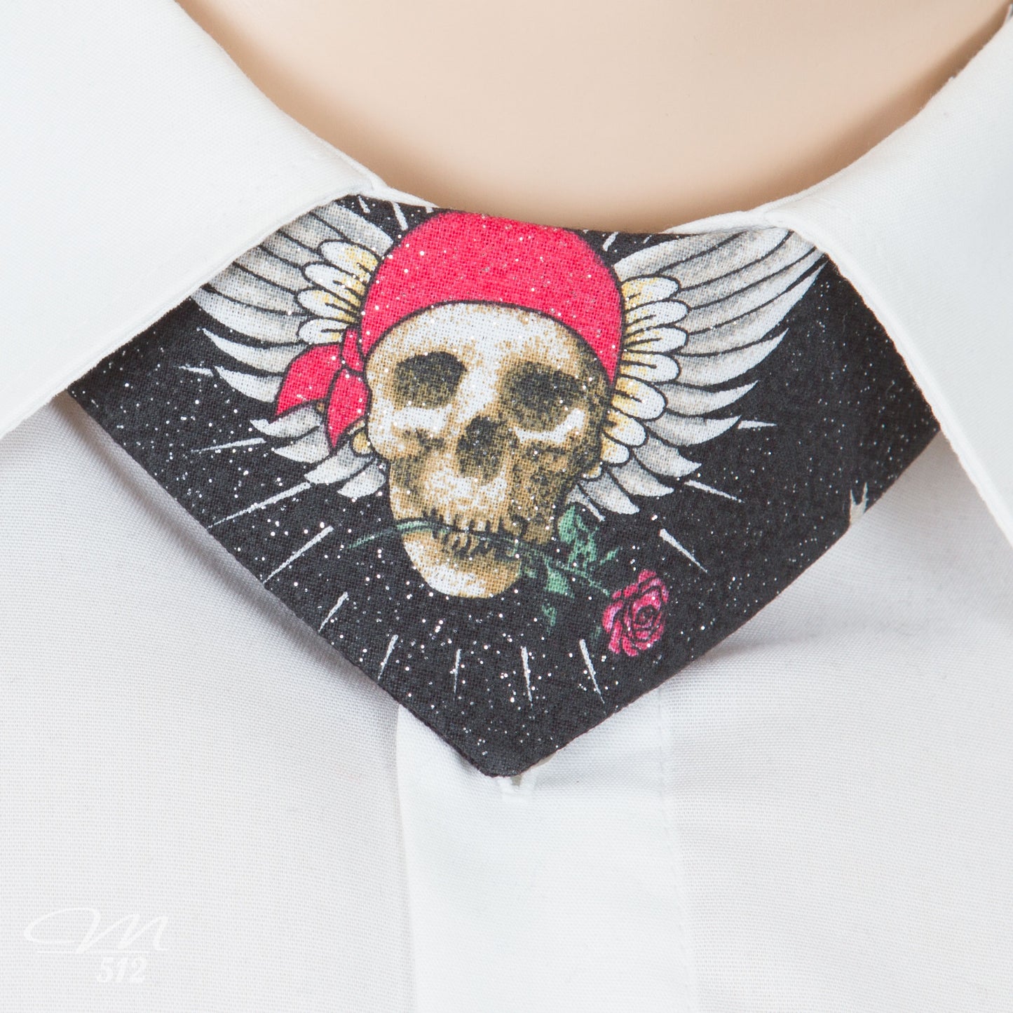 No-Tie Skull Rose