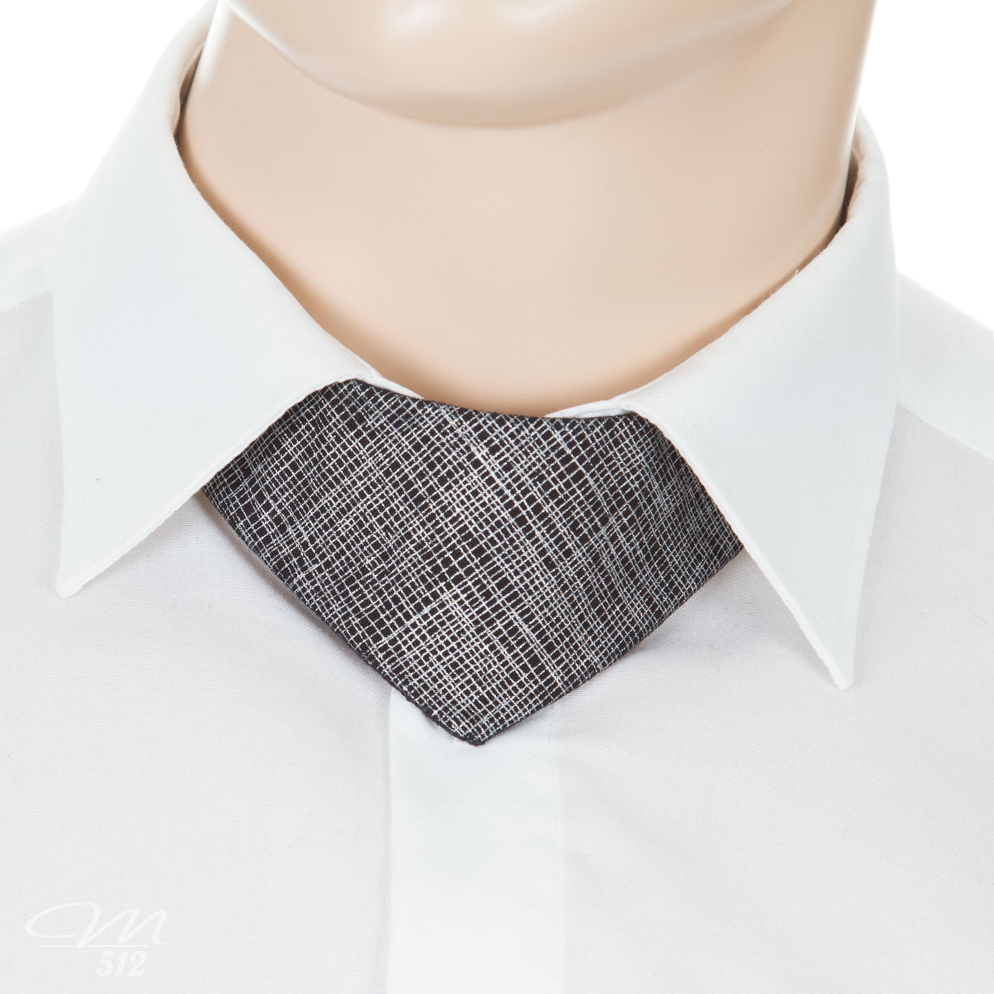 No-Tie Silver Grid Blueblack