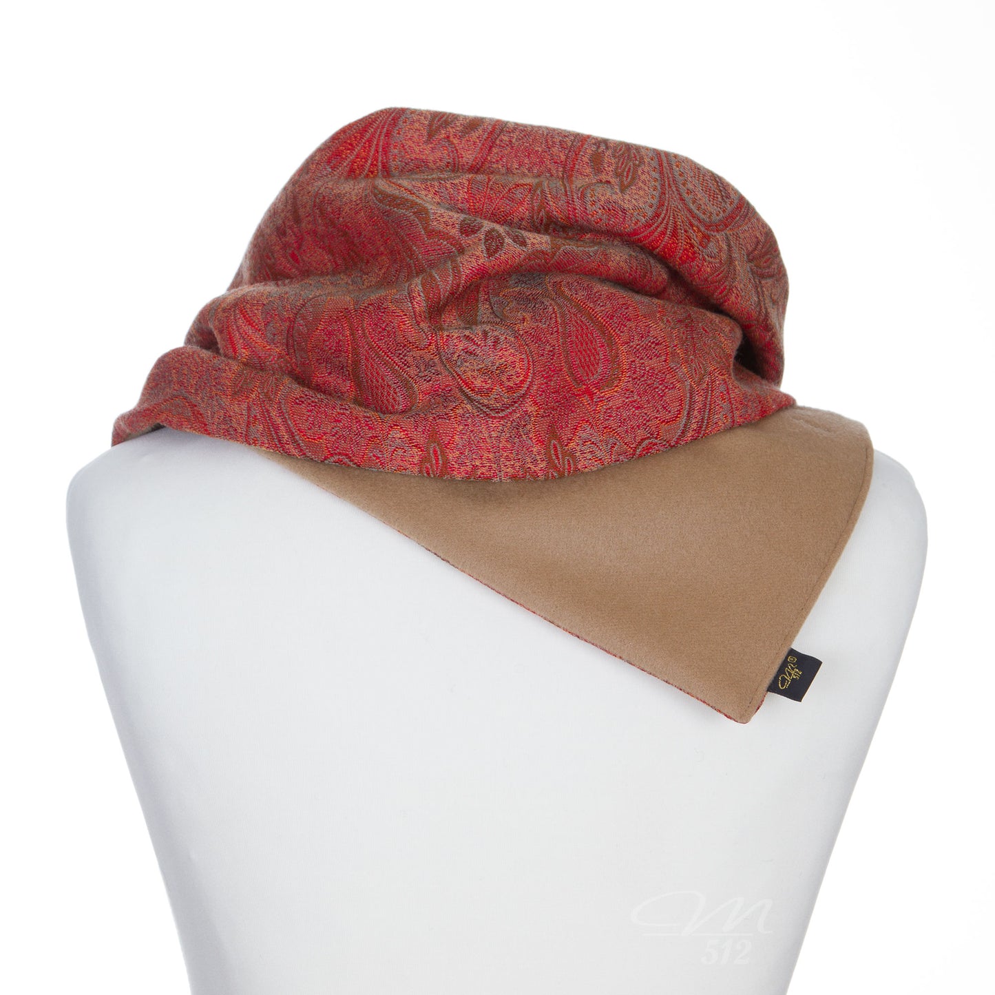 Cashmere-Drapé Camel-Rot