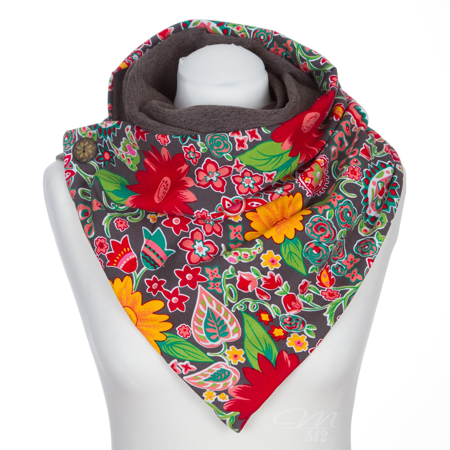 Drapé XL Flowers Taupe