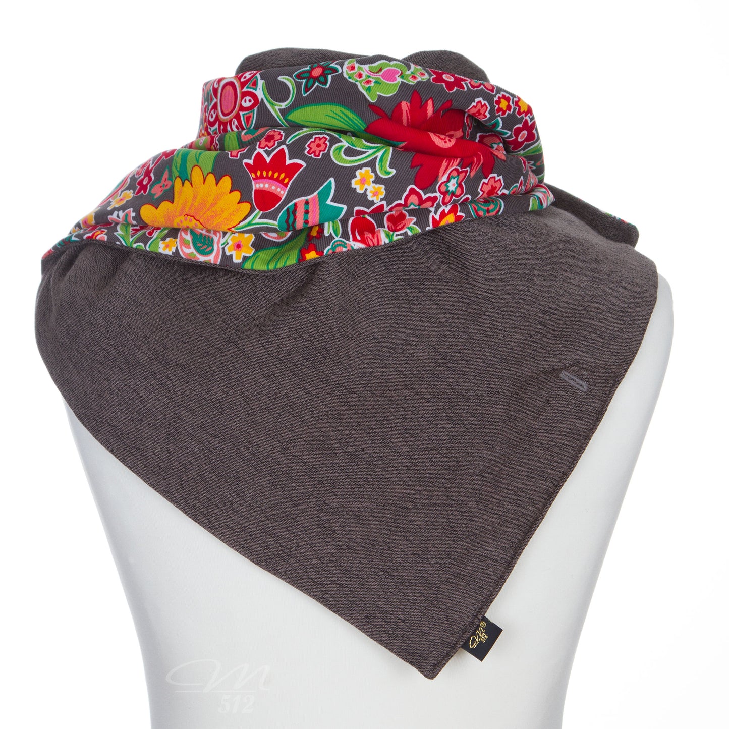 Drapé XL Flowers Taupe