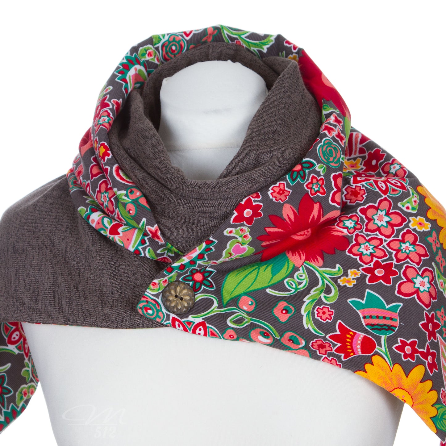 Drapé XL Flowers Taupe