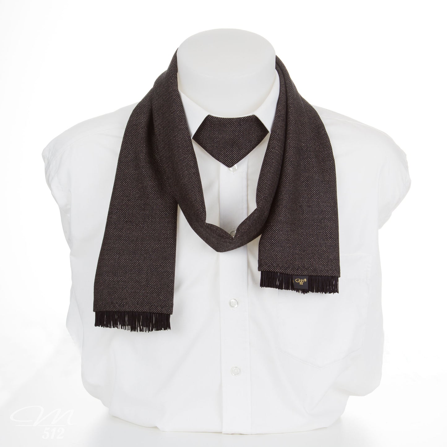 No-Tie und Schal Schwarz-Braun