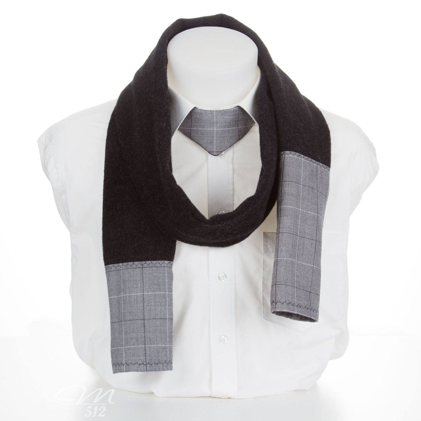 No-Tie und Schal Karo Hell/Dunkel