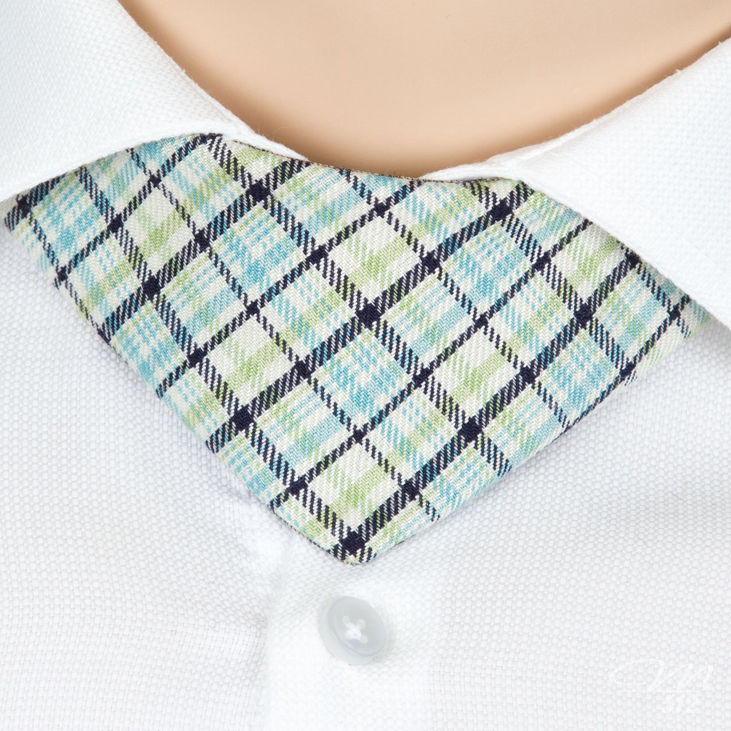 No-Tie Blau-Grünes Karo