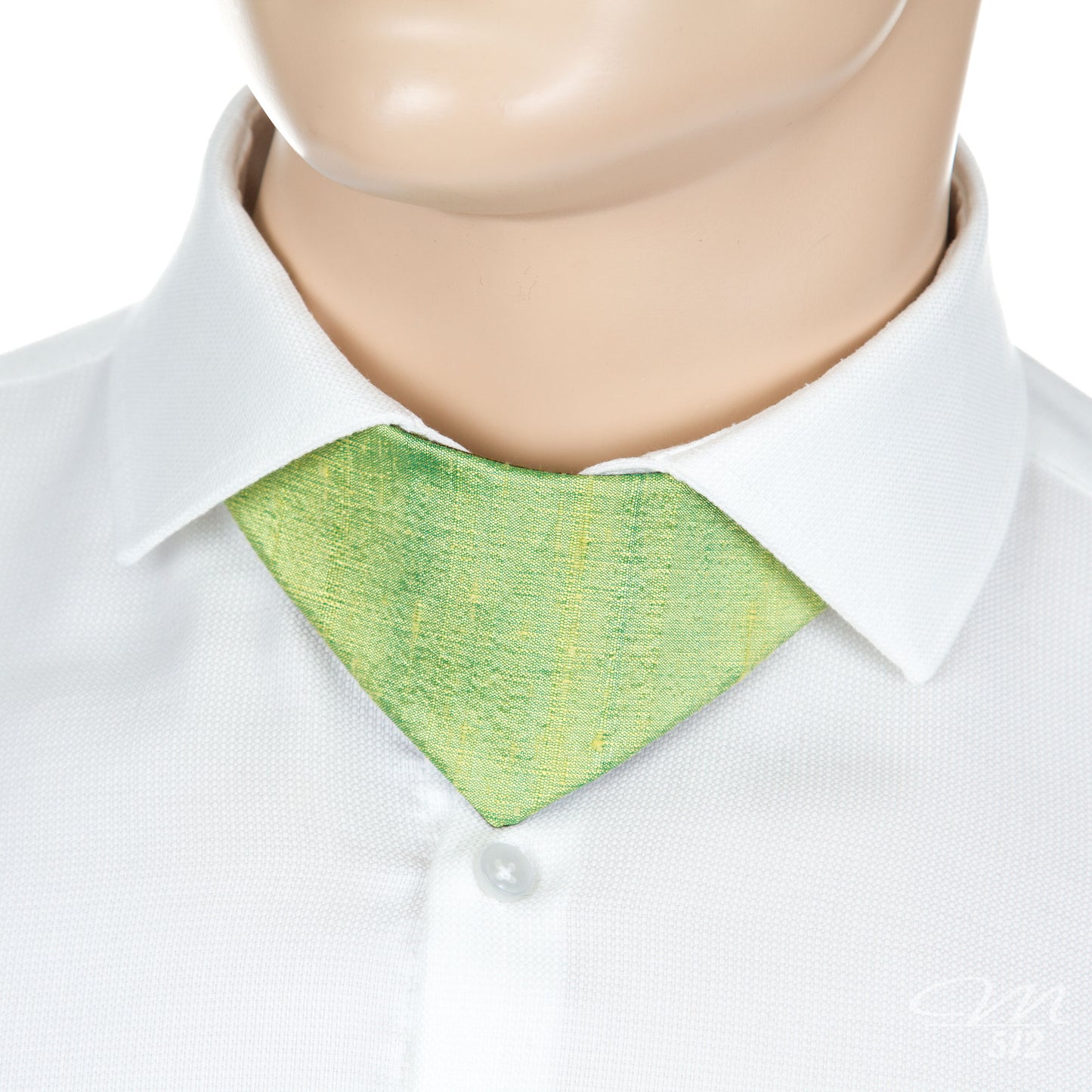 No-Tie Green Silk