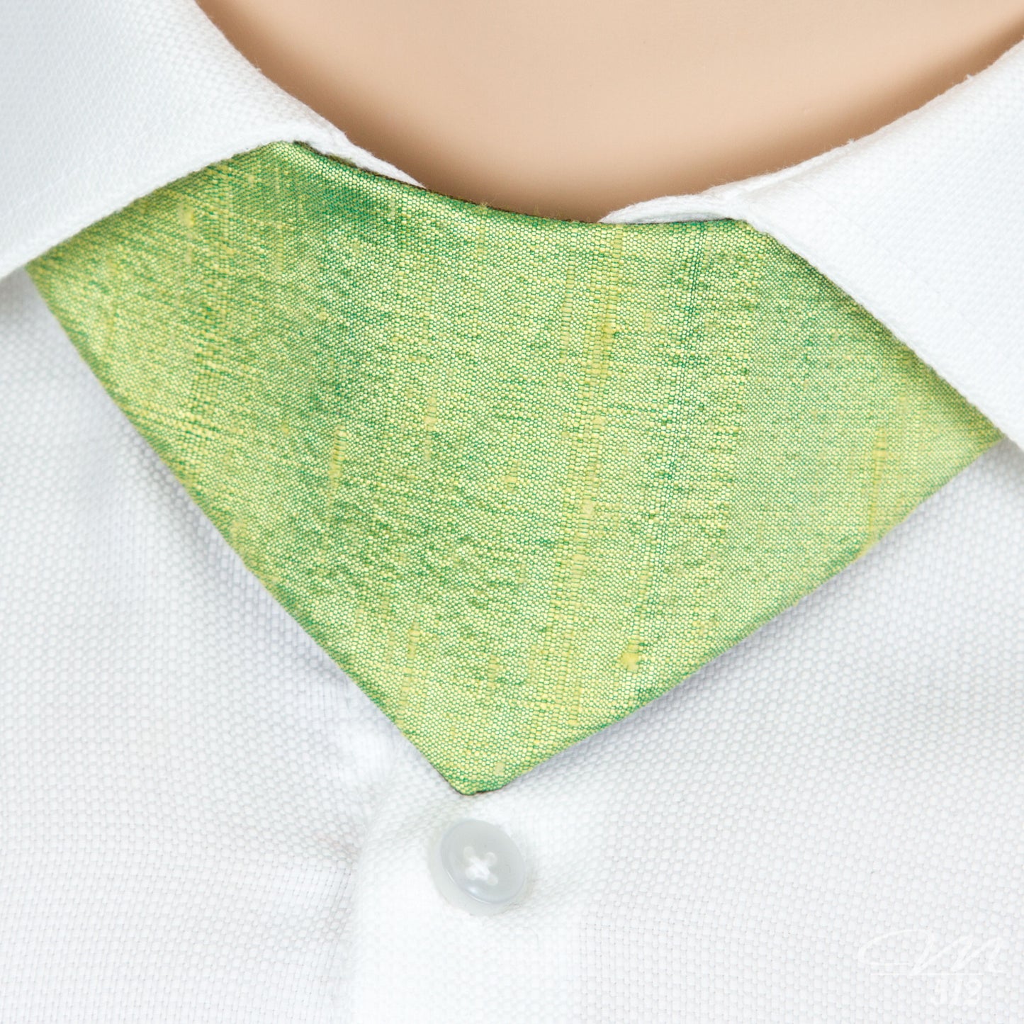 No-Tie Green Silk