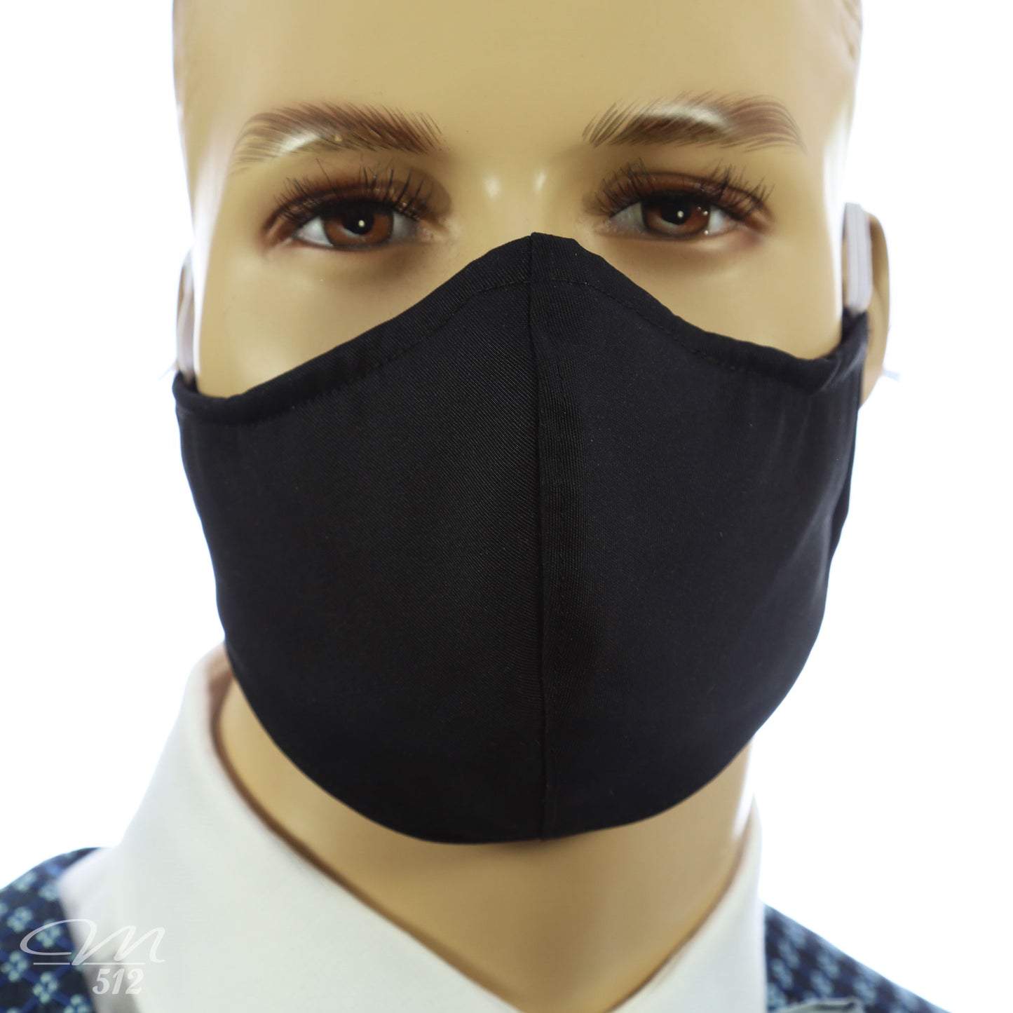 Mund-Nasen-Maske Modell C Schwarz