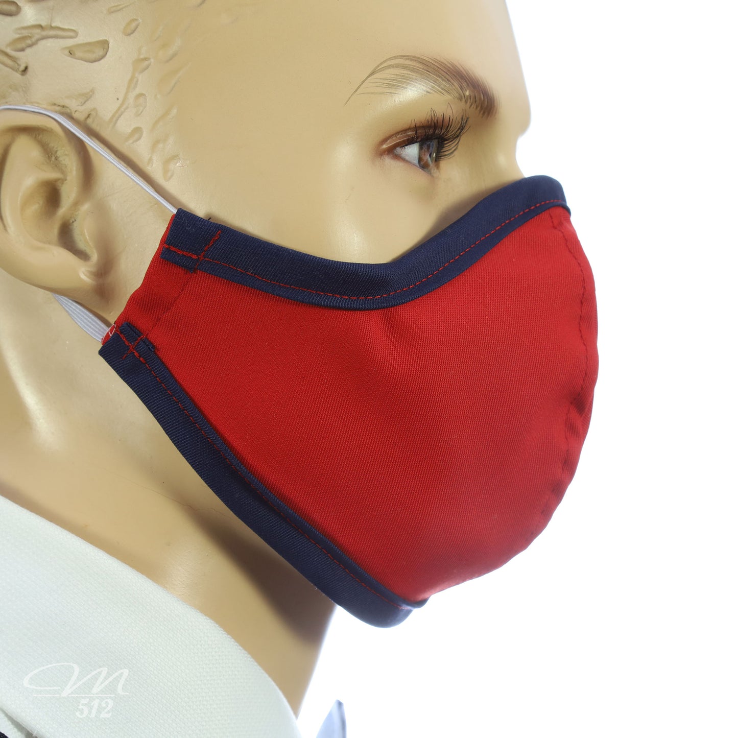 Mund-Nasen-Maske Modell C rot/marine