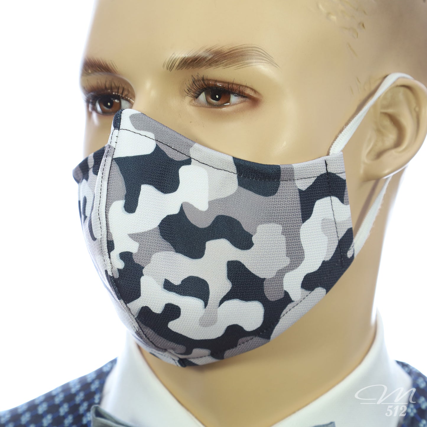 Mund-Nasen-Maske Modell C Camouflage Schnee