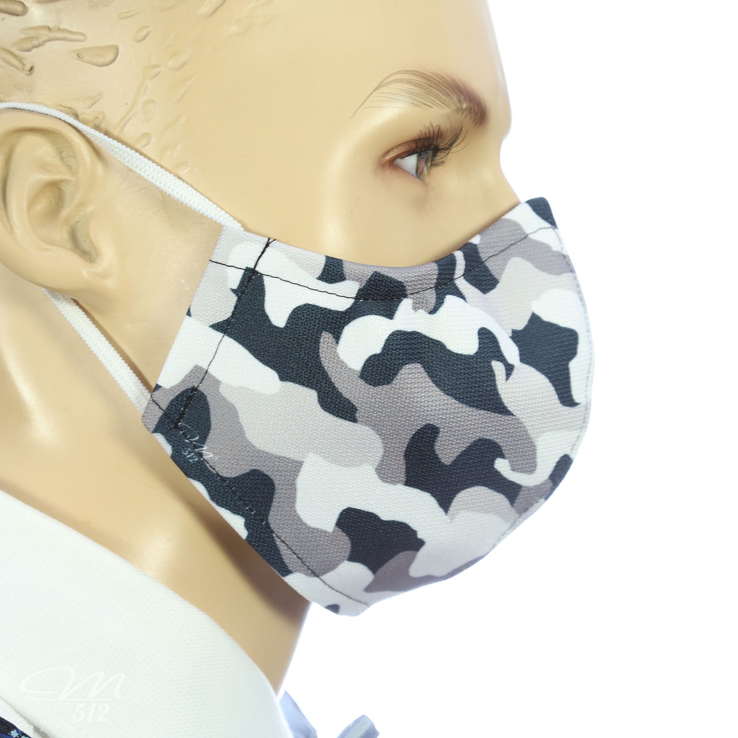 Mund-Nasen-Maske Modell C Camouflage Schnee