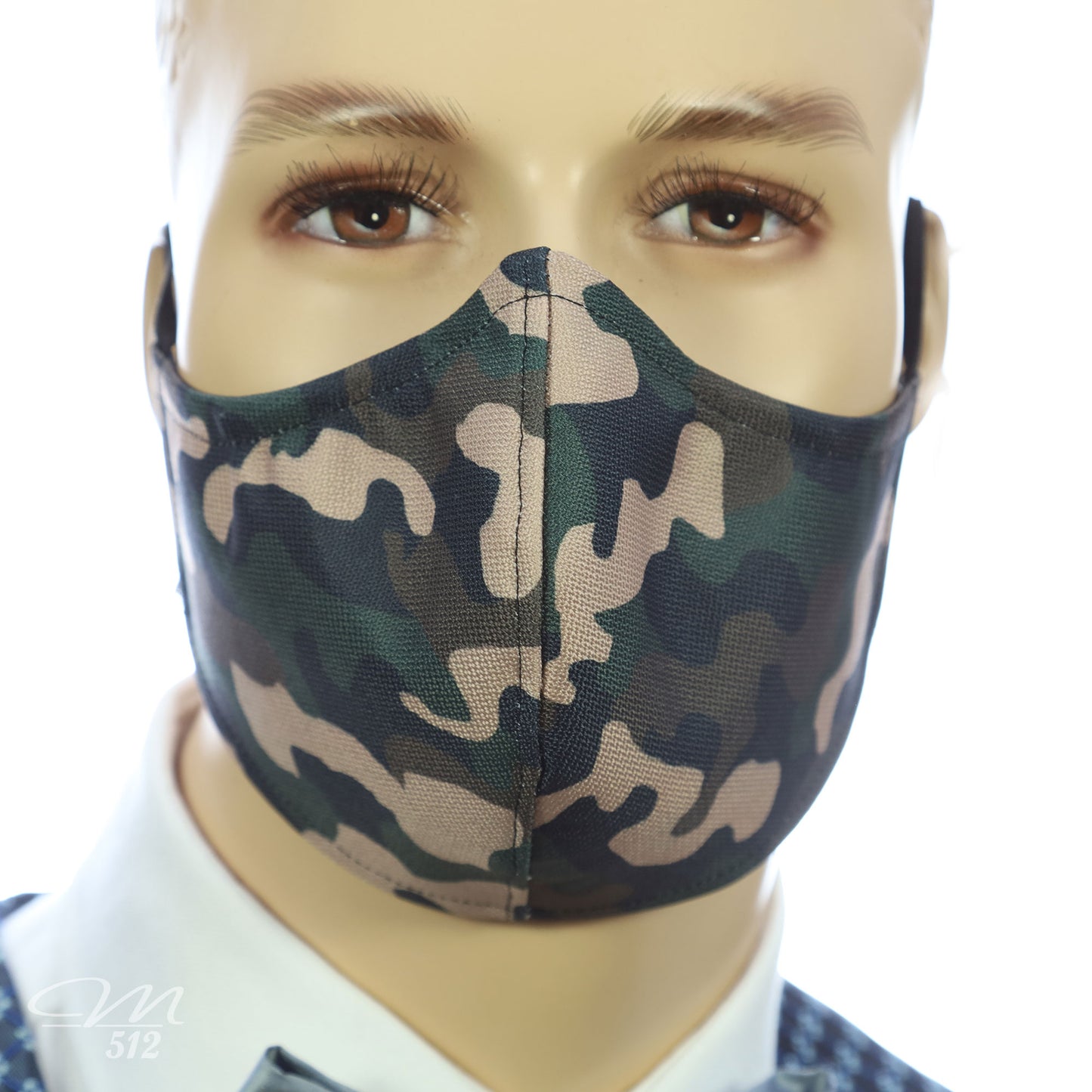 Mund-Nasen-Maske Modell C Camouflage Wald