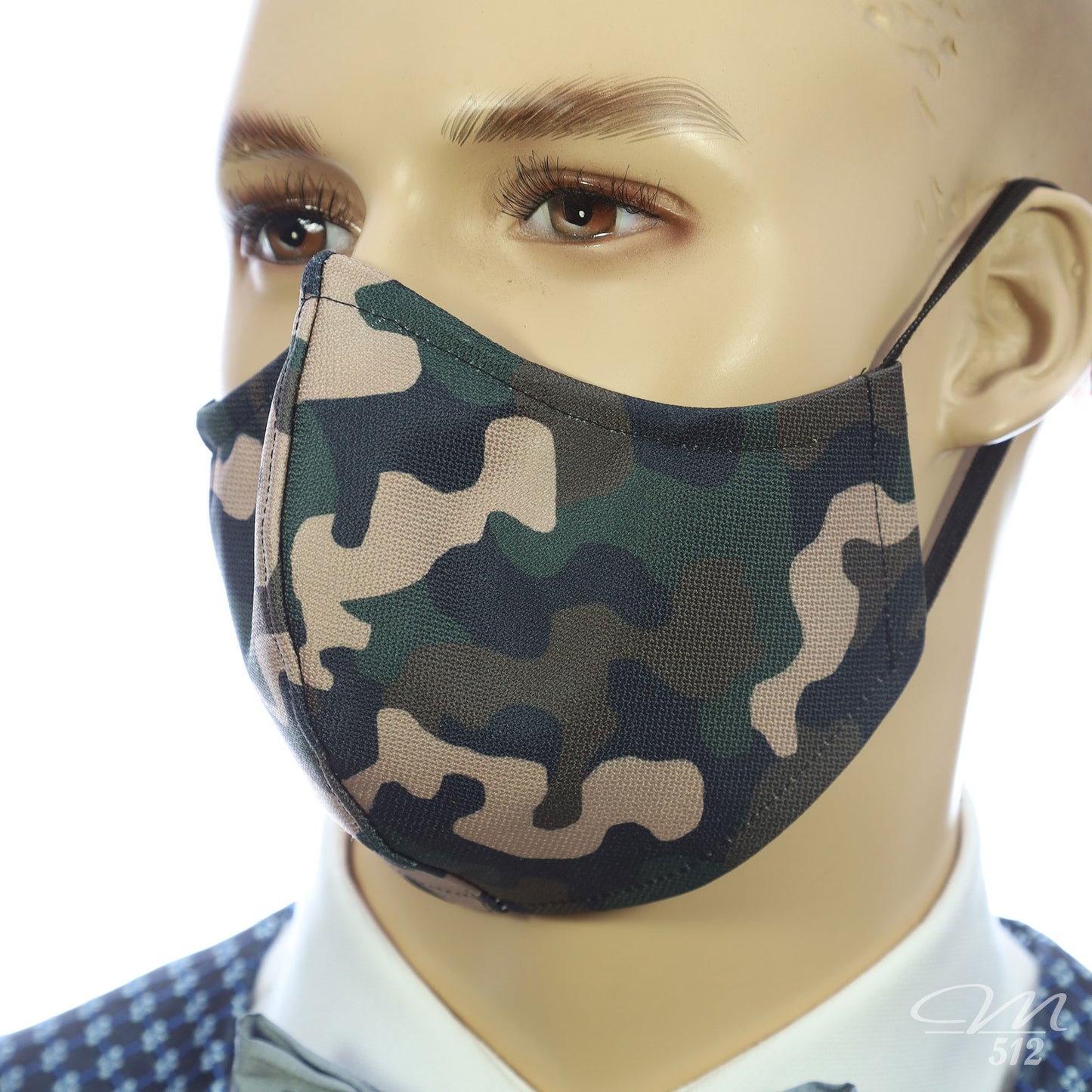 Mund-Nasen-Maske Modell C Camouflage Wald
