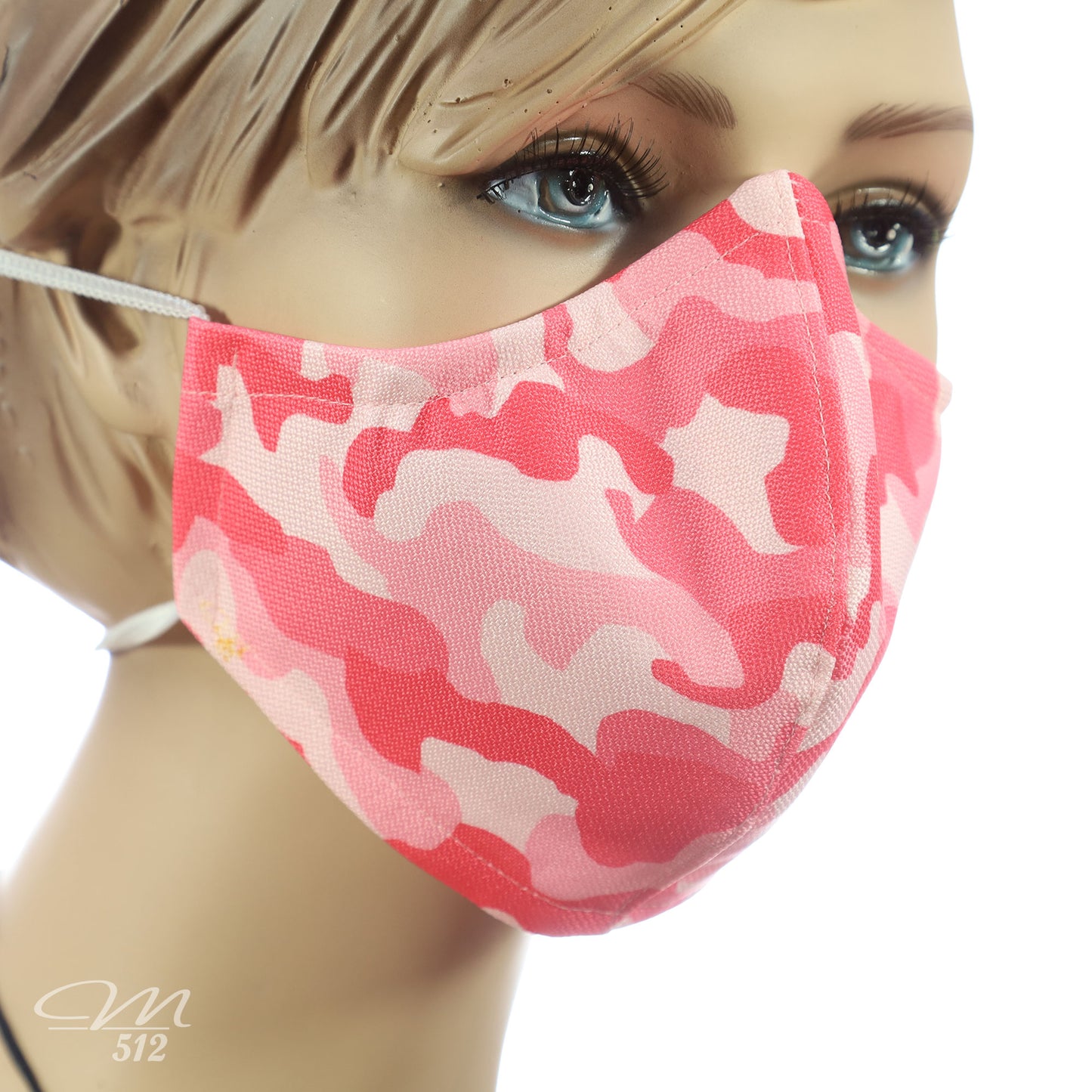 Mund-Nasen-Maske Modell C Camouflage Rosa