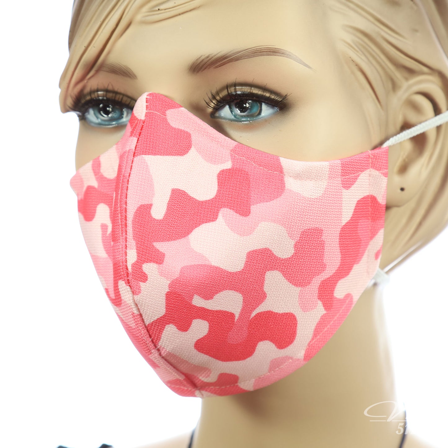 Mund-Nasen-Maske Modell C Camouflage Rosa
