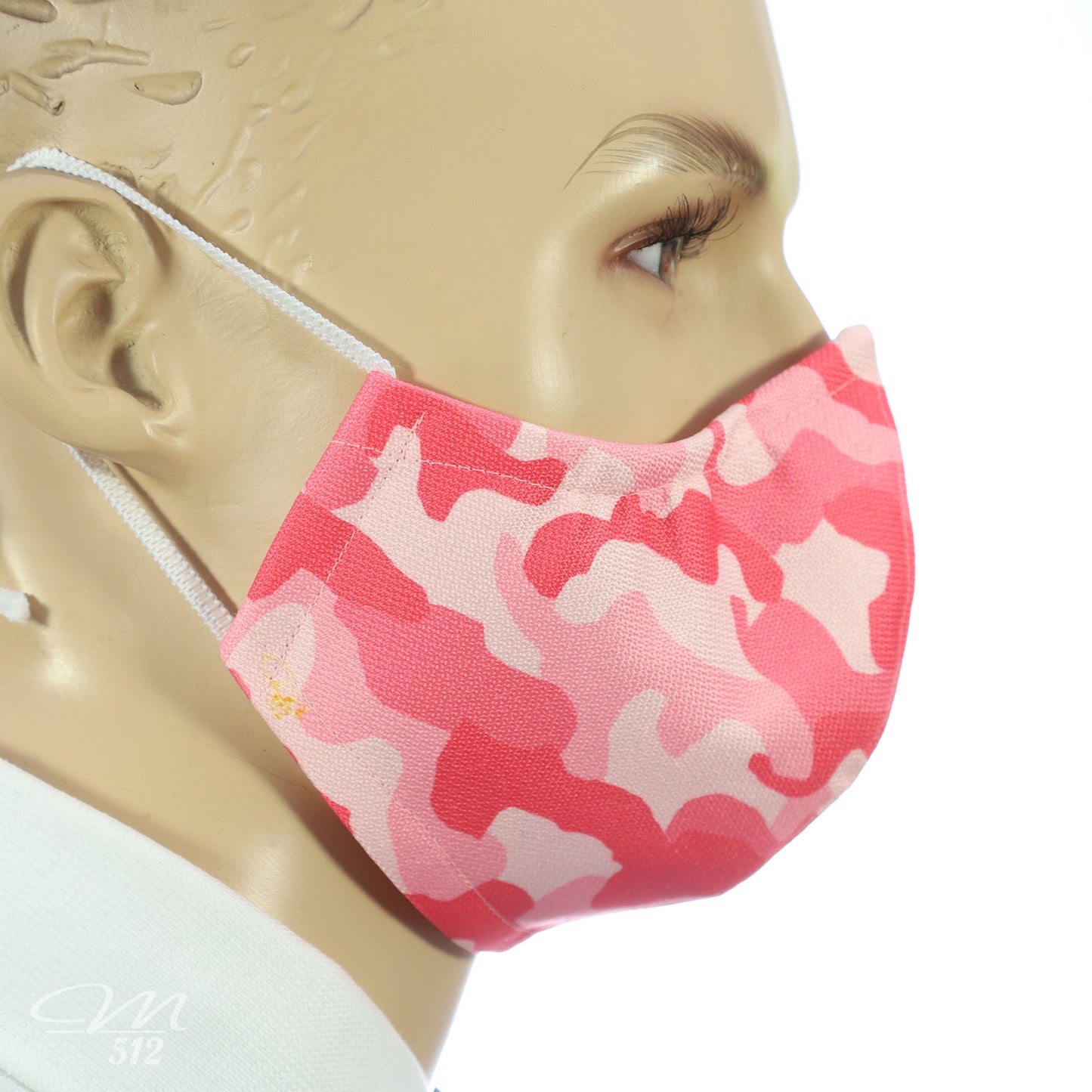 Mund-Nasen-Maske Modell C Camouflage Rosa