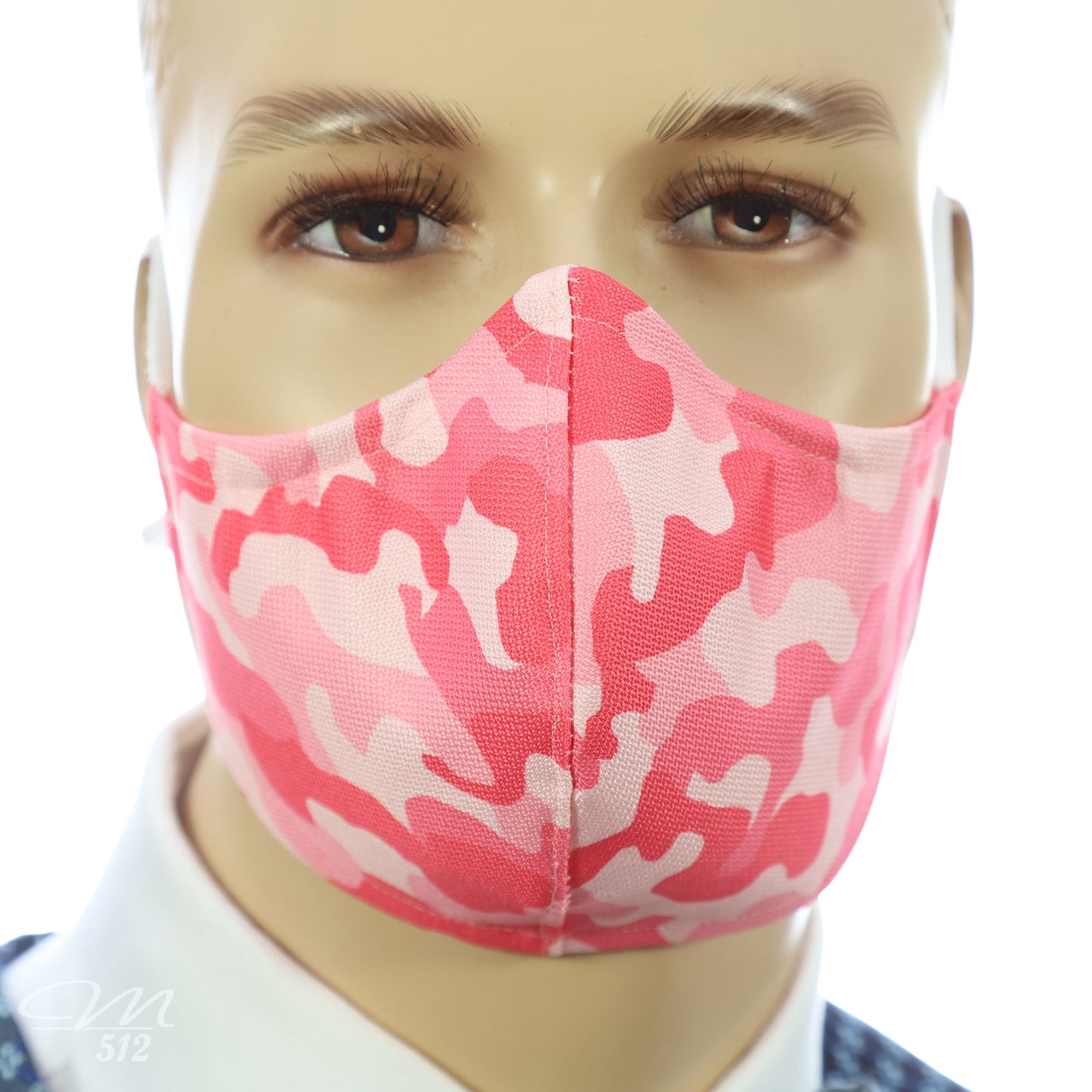 Mund-Nasen-Maske Modell C Camouflage Rosa