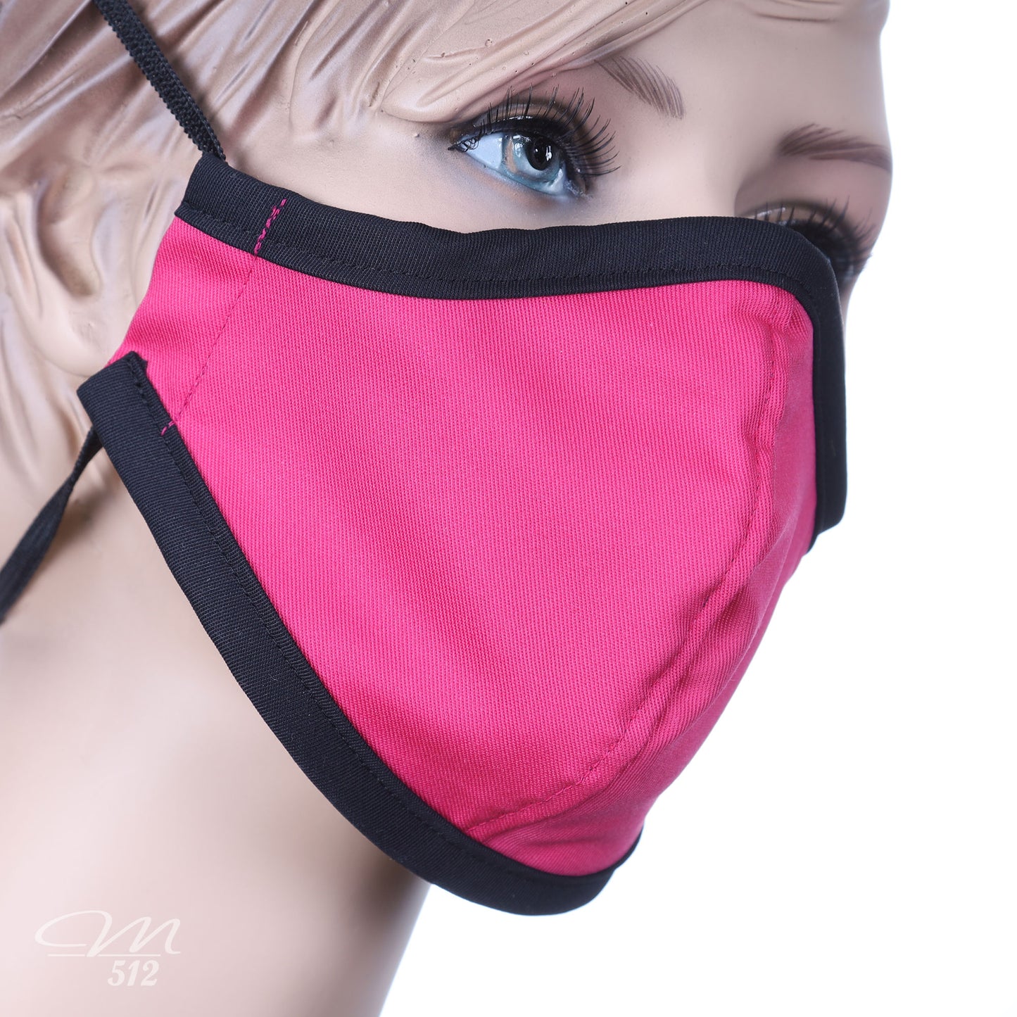 Mund-Nasen-Maske pink/schwarz