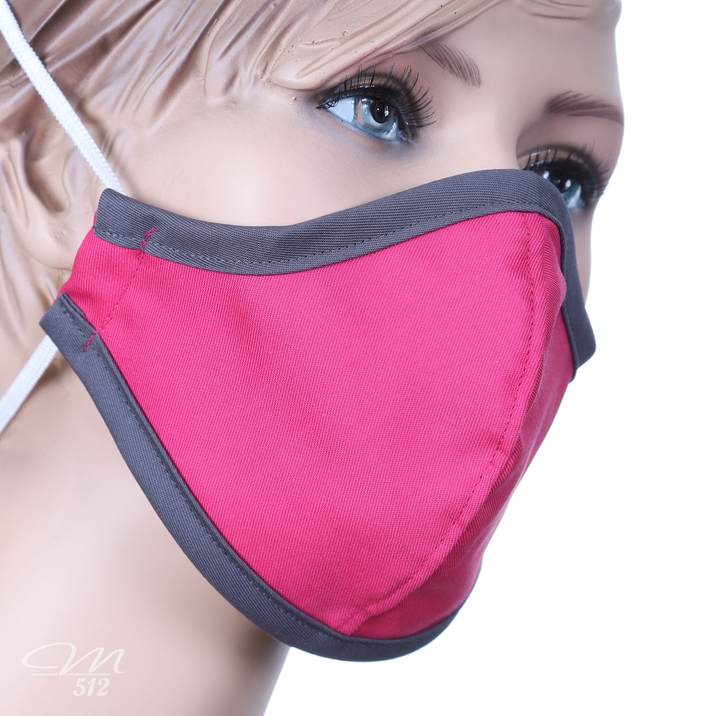 Mund-Nasen-Maske pink/grau