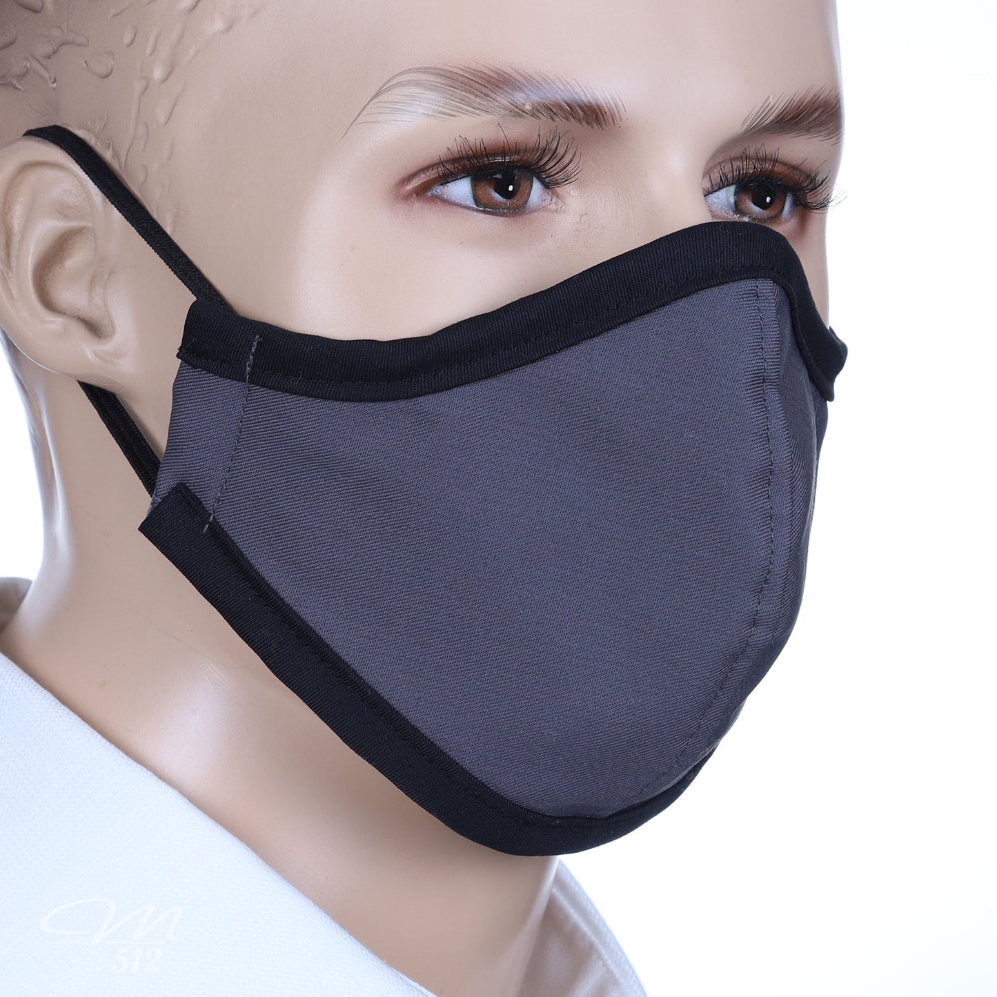 Mund-Nasen-Maske grau/schwarz