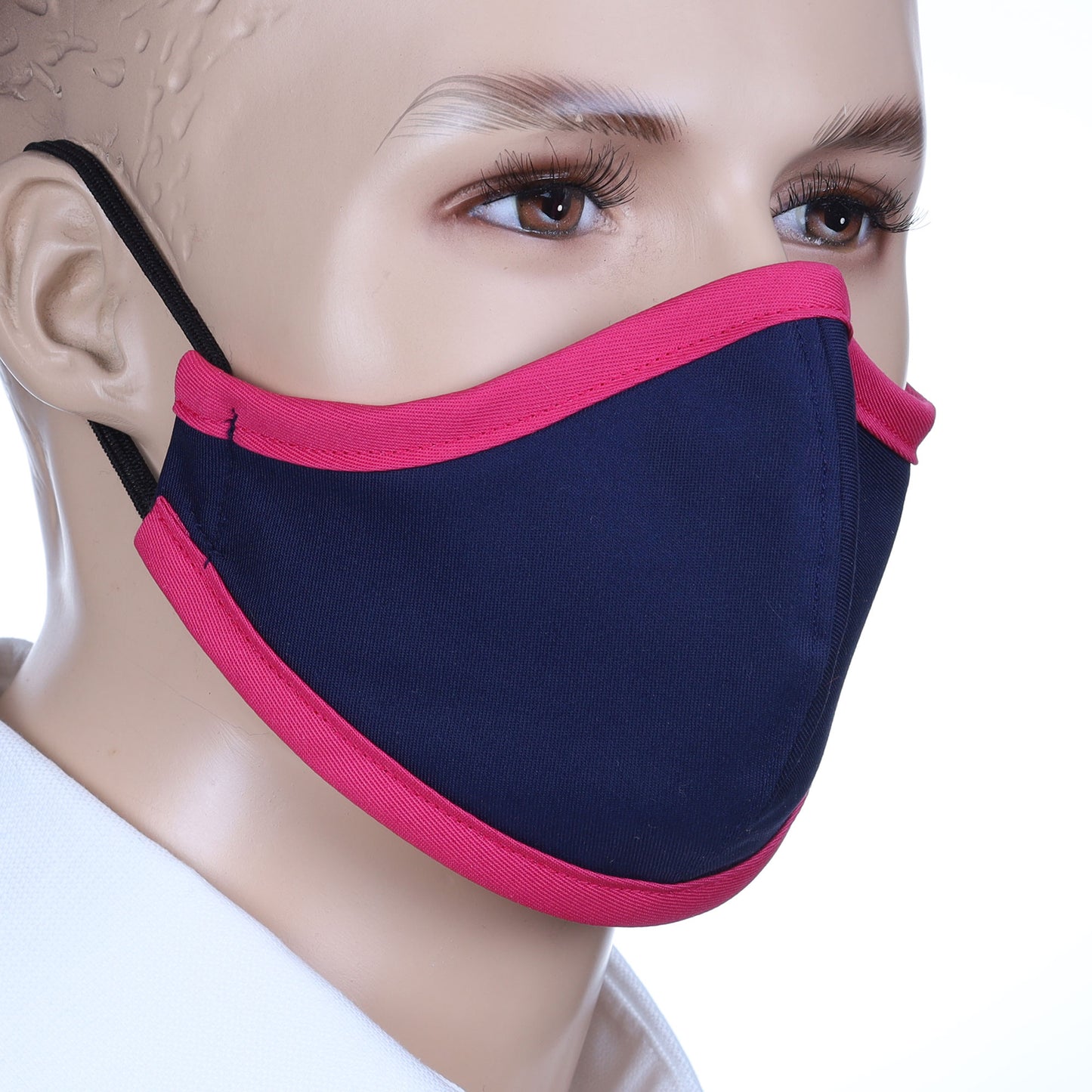 Mund-Nasen-Maske marine/pink
