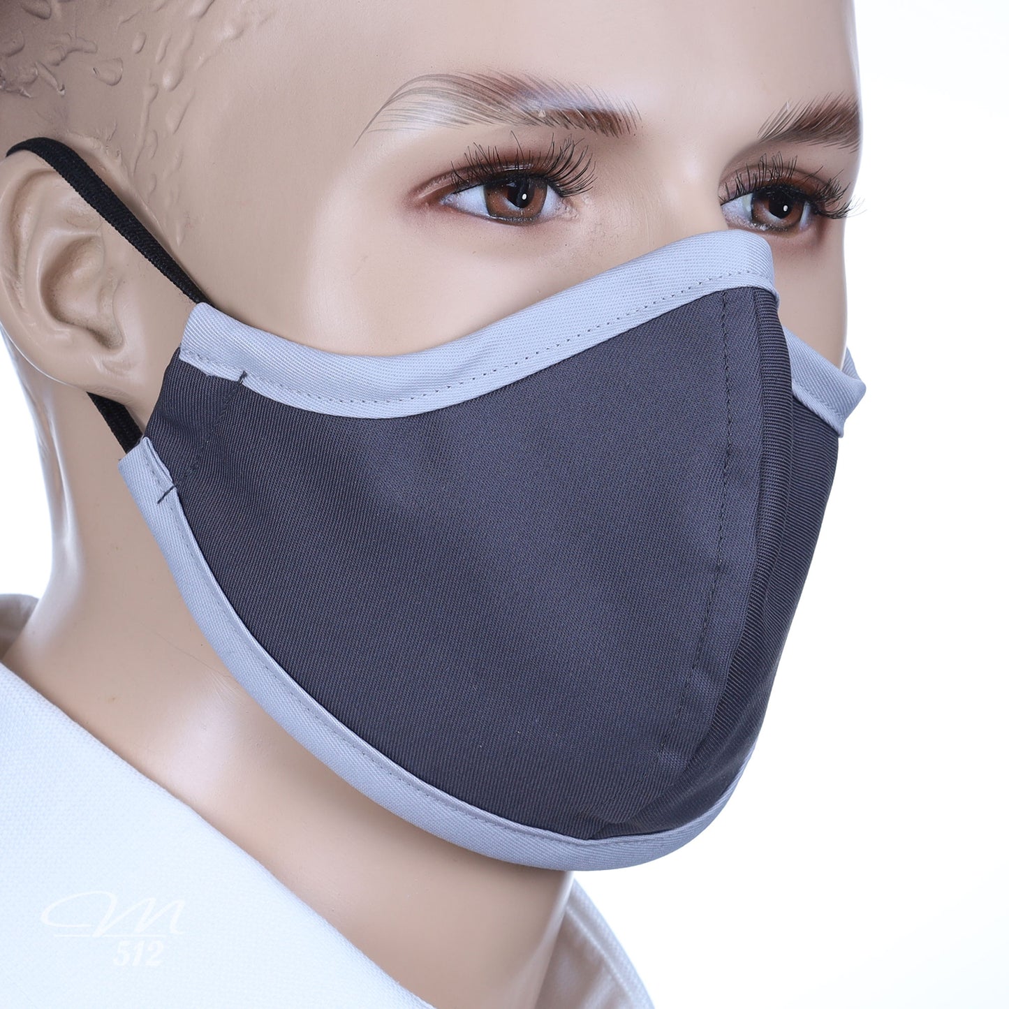Mund-Nasen-Maske grau/silber