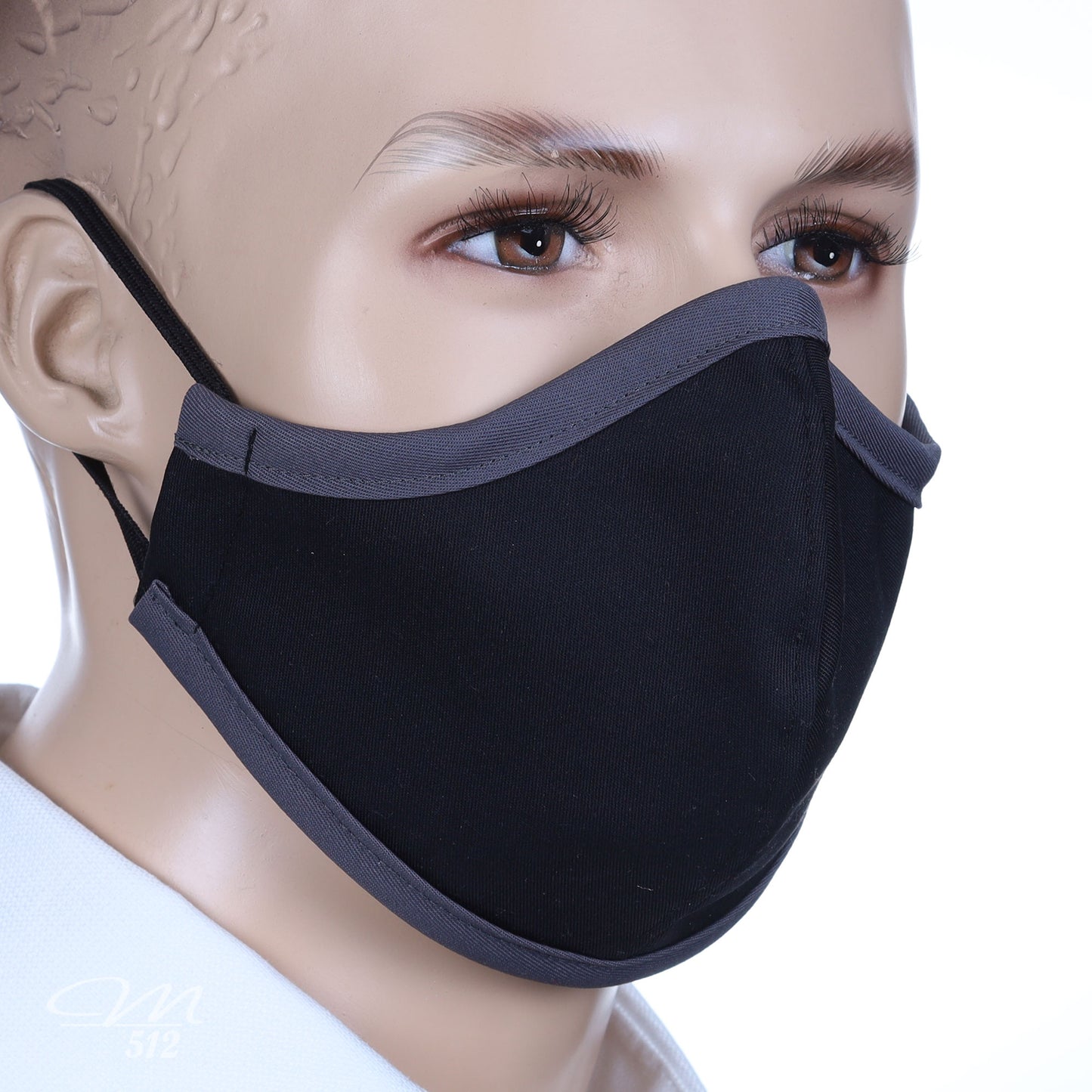 Mund-Nasen-Maske schwarz/grau