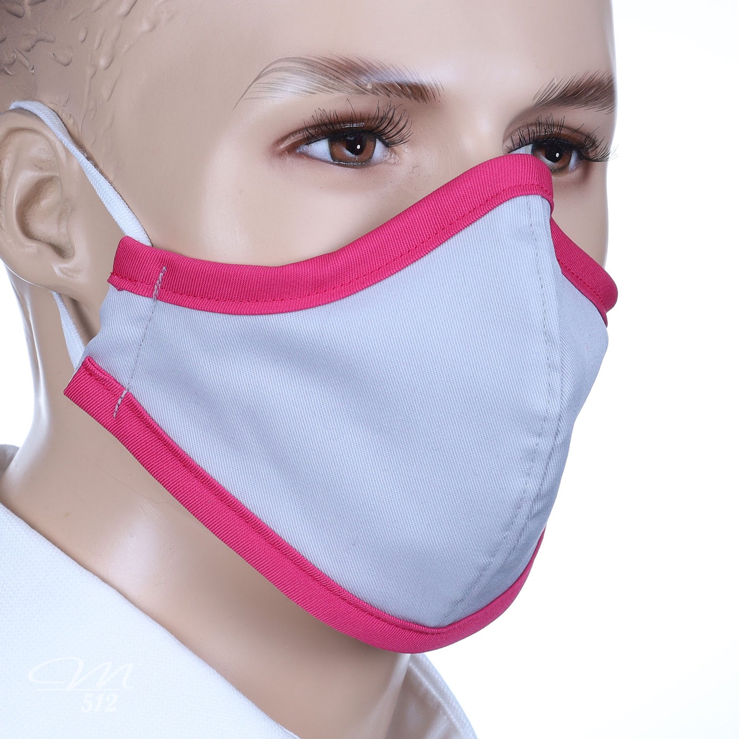 Mund-Nasen-Maske silber/pink