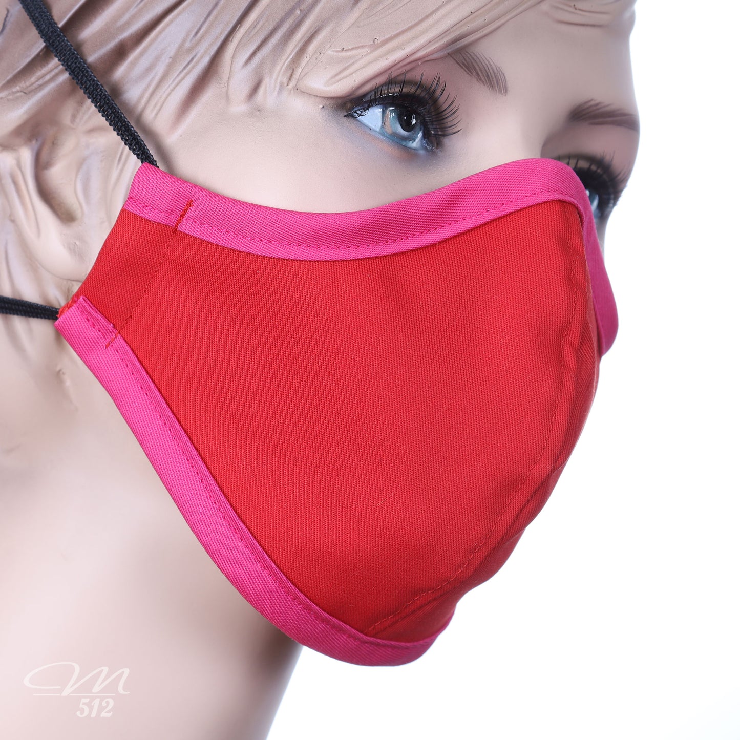 Mund-Nasen-Maske rot/pink