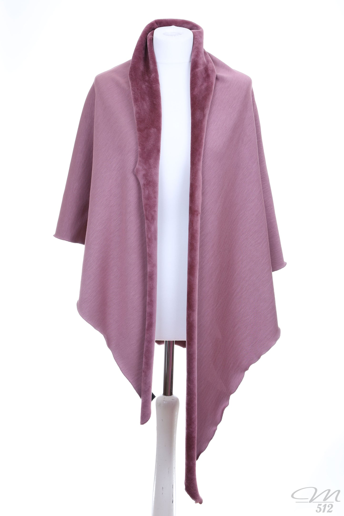 Doubleface-3Eck mit Flor in Mauve