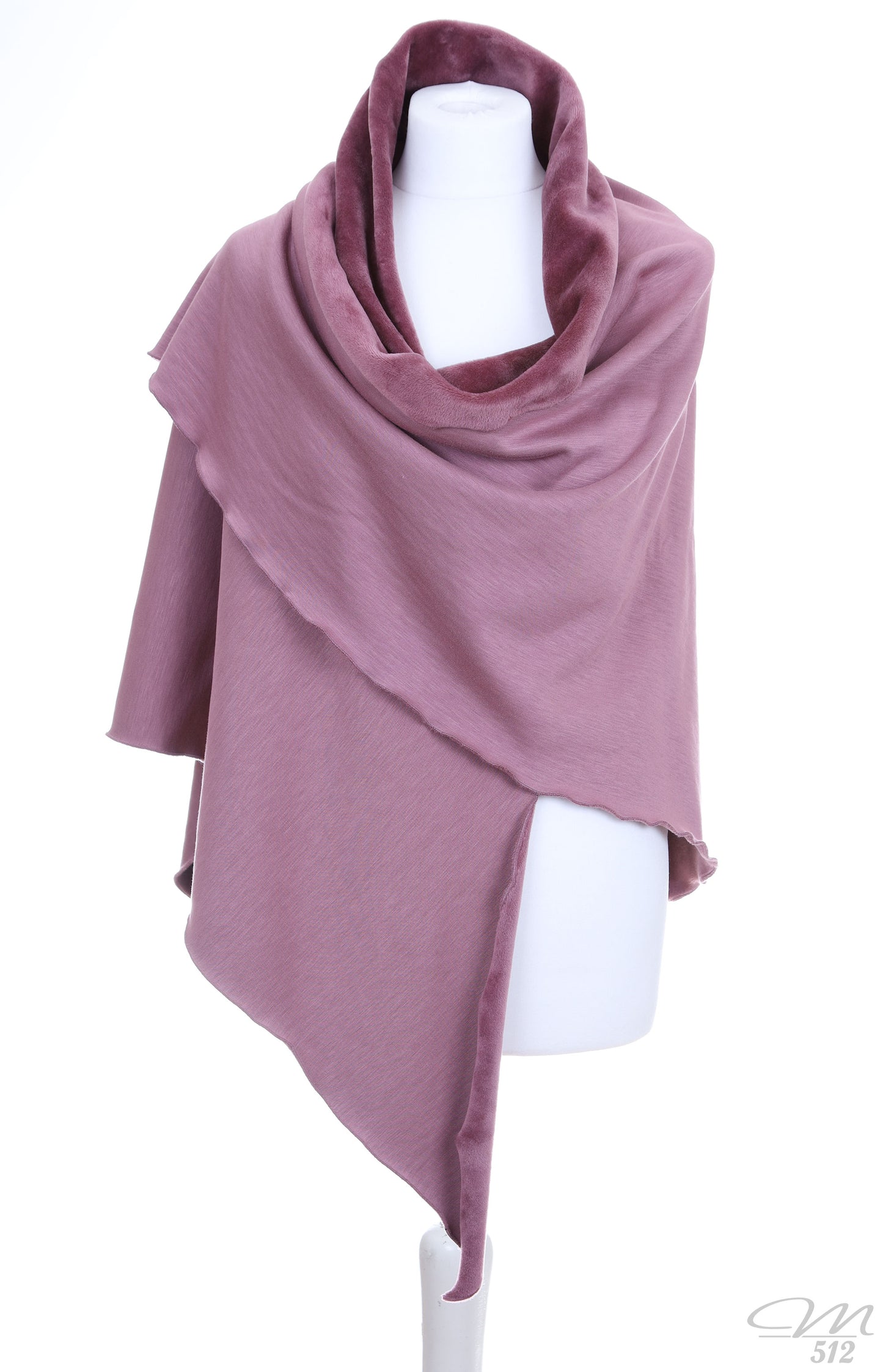 Doubleface-3Eck mit Flor in Mauve